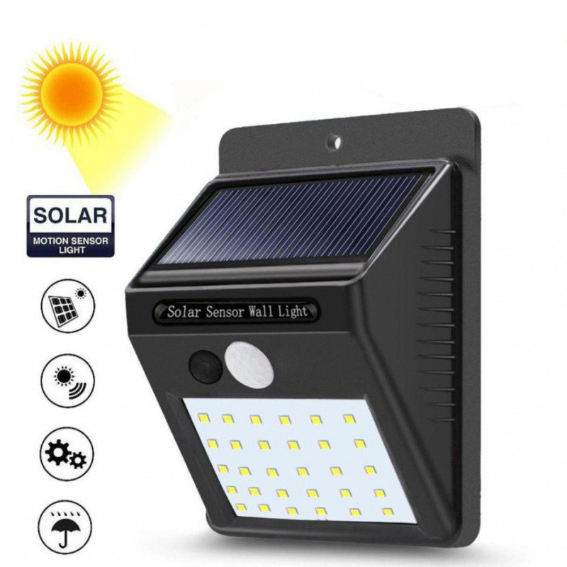 Solar Led Light Outdoor Lamp PIR Motion Sensor LED Wall Lights IP65 20LEDs Sunlight Powered For Street Fence Garden Security