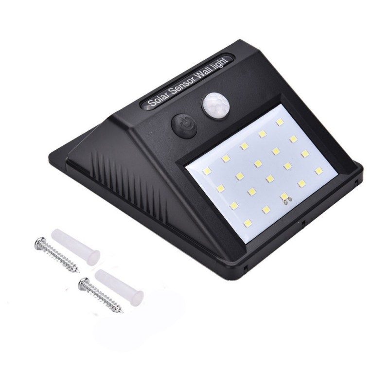 Solar Led Light Outdoor Lamp PIR Motion Sensor LED Wall Lights IP65 20LEDs Sunlight Powered For Street Fence Garden Security