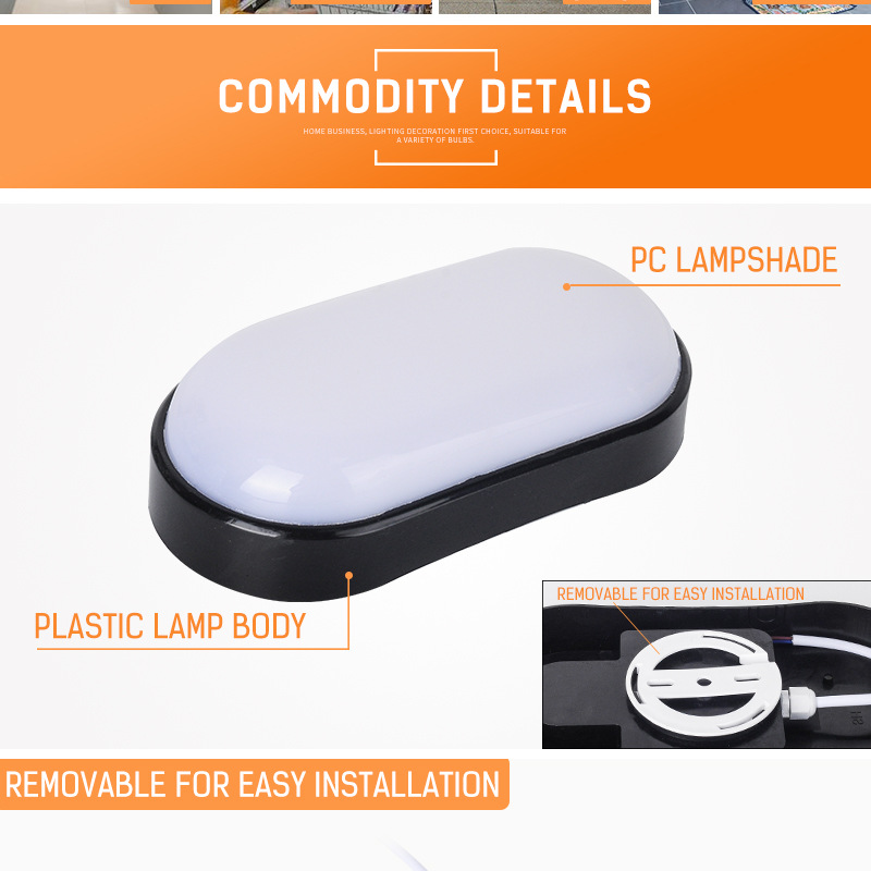 16W 20W Oval LED Moisture Proof Ceiling Lamp Waterproof Bathroom Outdoor Garden Yard Lamp Modern Surface mounted Wall Lamp Light