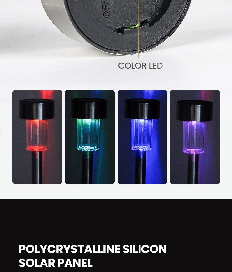 10Pcs Solar Garden Lights Outdoor Solar Lawn Lamps IP65 Waterpoof Landscape Lighting For Pathway Patio Yard Lawn Decoration