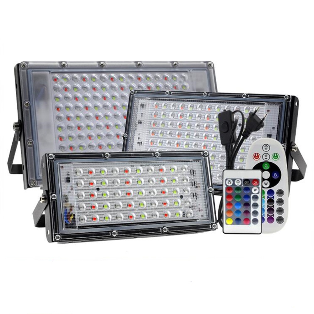 Led Flood Light IP65 Waterproof RGB Wall Lamp Spotlight 50W 100W 150W Garden Projector LED Light Outdoor Lighting Floodlight