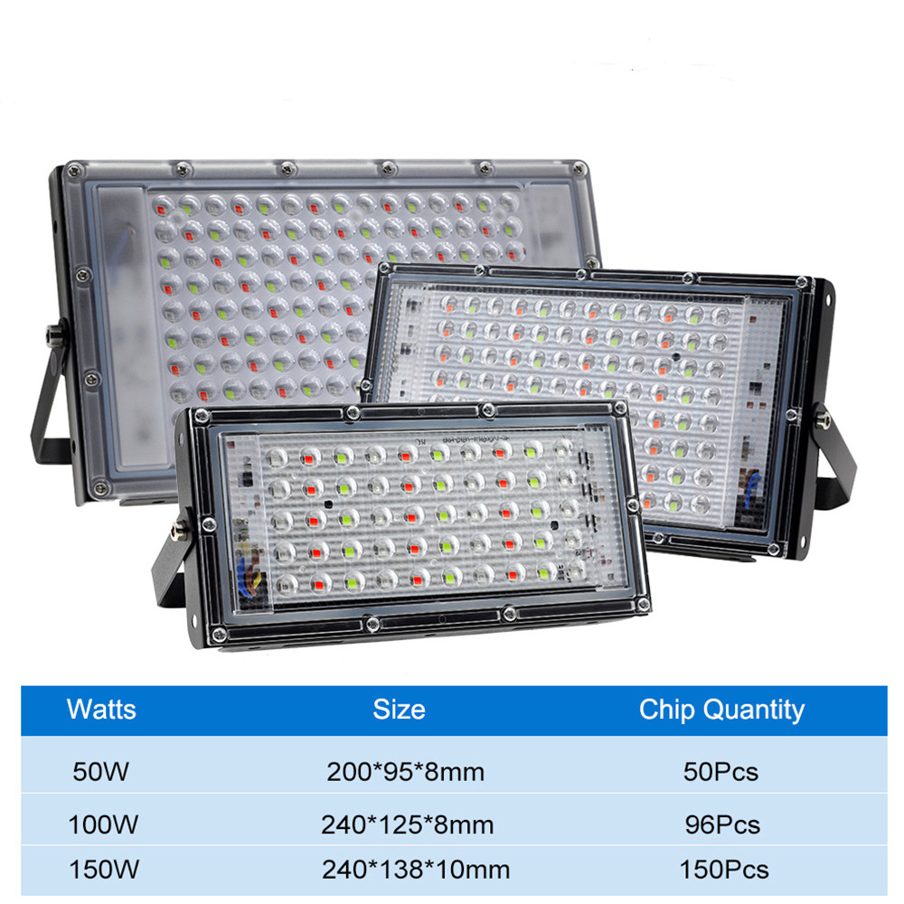 Led Flood Light IP65 Waterproof RGB Wall Lamp Spotlight 50W 100W 150W Garden Projector LED Light Outdoor Lighting Floodlight