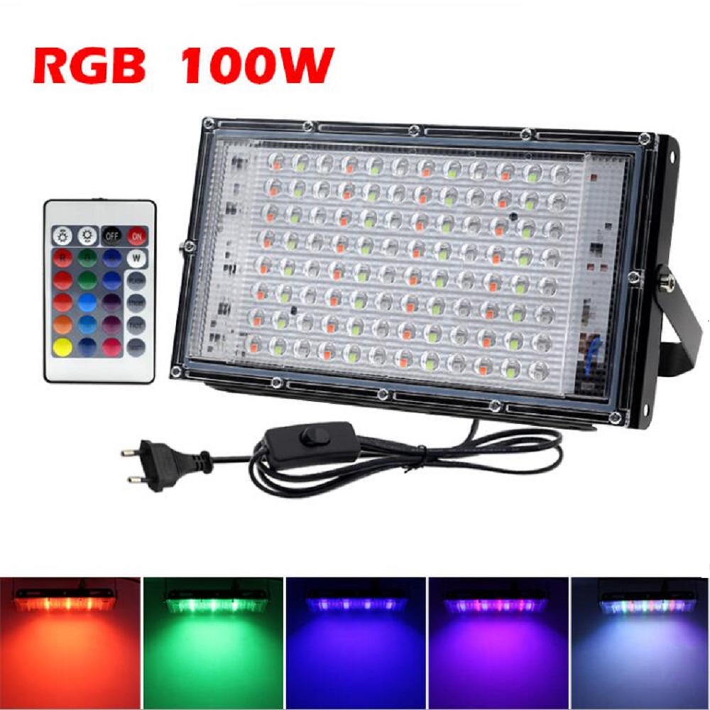 Led Flood Light IP65 Waterproof RGB Wall Lamp Spotlight 50W 100W 150W Garden Projector LED Light Outdoor Lighting Floodlight