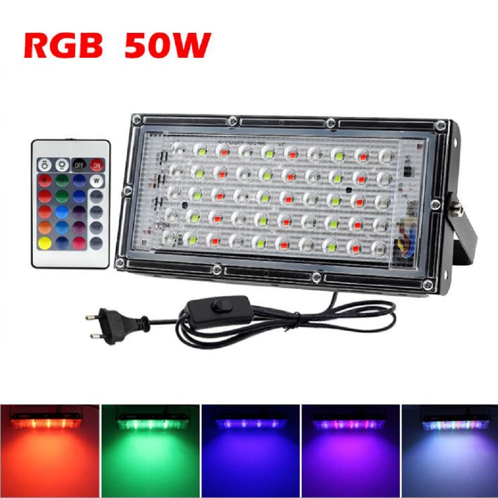 Led Flood Light IP65 Waterproof RGB Wall Lamp Spotlight 50W 100W 150W Garden Projector LED Light Outdoor Lighting Floodlight