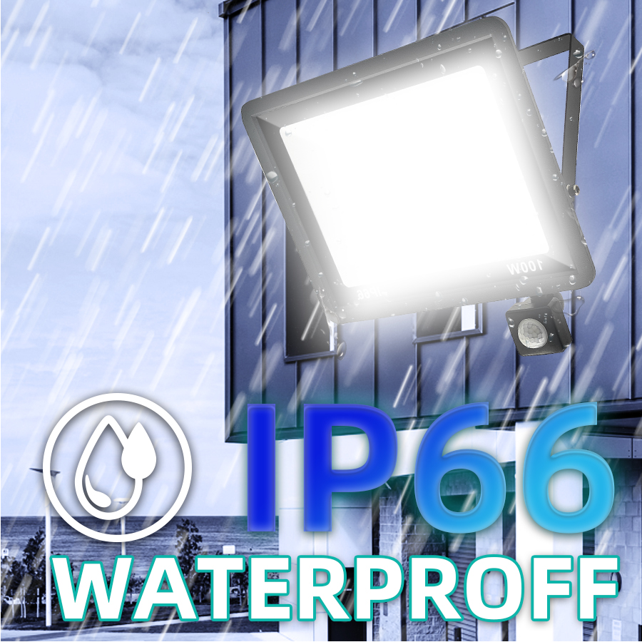 LED Flood Light 50W Motion Sensor Pir Floodlight Lamp Floodlights Outdoor IP66 Street Garden Spotlight Wall Lighting