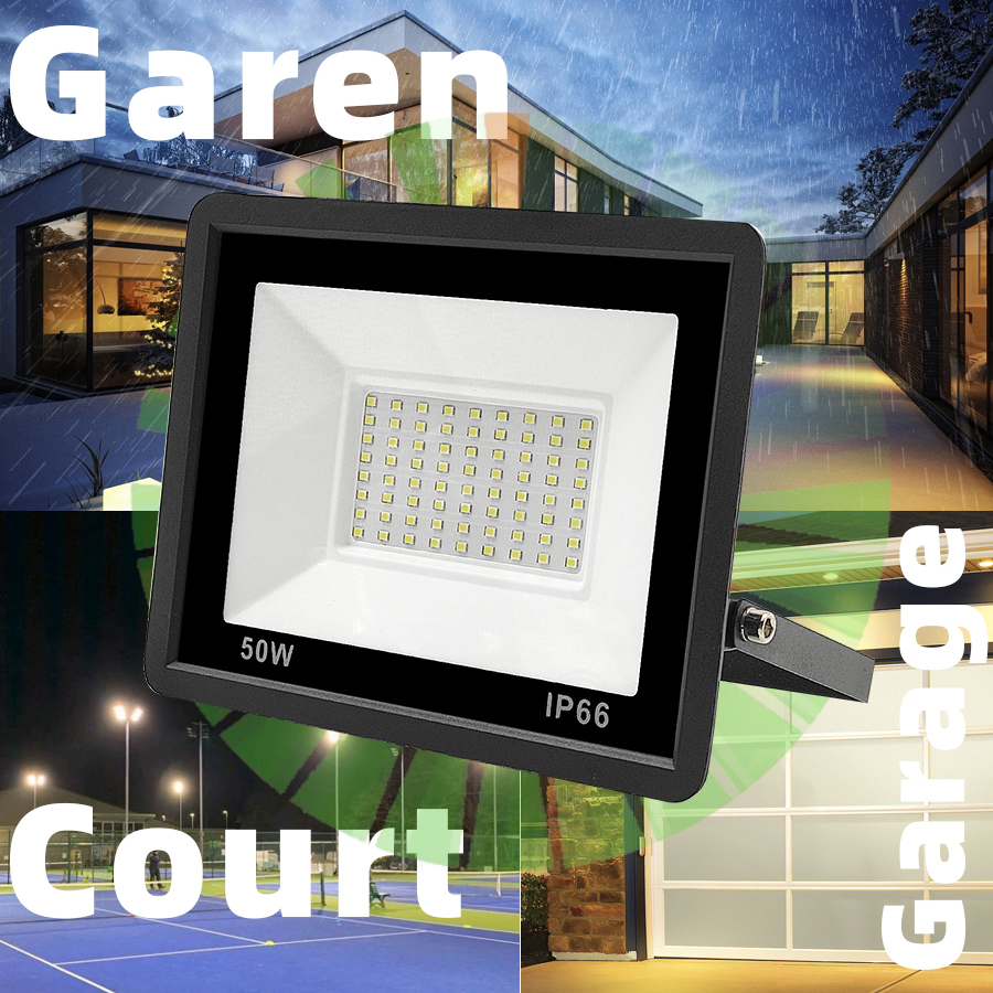 2pcs/lot 50W Floodlight LED Outdoor Flood Light Lamp Floodlights IP66 Waterproof Street Garden Spotlight Wall Projector Lighting