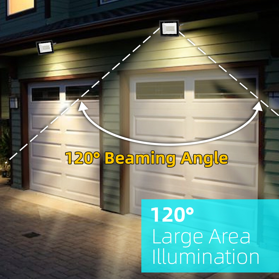 2pcs/lot 50W Floodlight LED Outdoor Flood Light Lamp Floodlights IP66 Waterproof Street Garden Spotlight Wall Projector Lighting