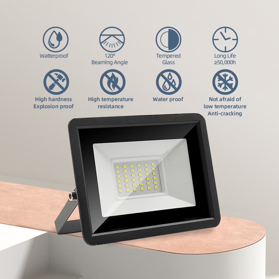 Floodlight LED Outdoor Flood Light Lamp IP66 Waterproof 220V 10W 20W 30W 50W 100W 150W Garden Spotlight Wall Projector Lighting