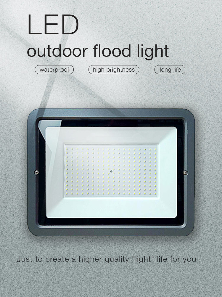 LED Flood Light IP65 Outdoor Waterproof Ultra-thin Spotlight 30W/50W/100W/200W/300W/500W For Garden Wall Street Light Courtyard
