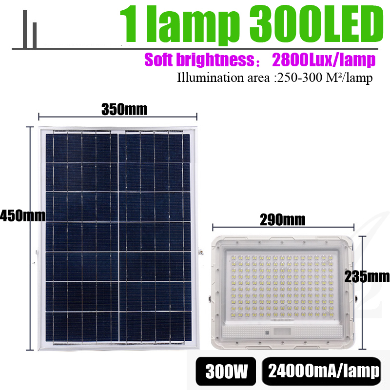 LED Street Spotlight Road Solar Floodlight Super Bright Doorway Garden Courtyard Wireless Outdoor Waterproof