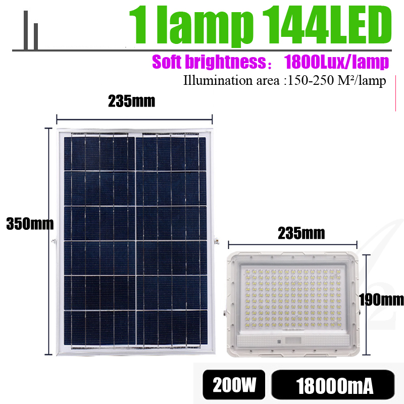 LED Street Spotlight Road Solar Floodlight Super Bright Doorway Garden Courtyard Wireless Outdoor Waterproof