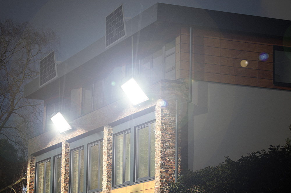 Solar Street Light Induction 100W 200W LED Sun Floodlight Lens Super Bright Large Battery Spotlight Wireless Outdoor