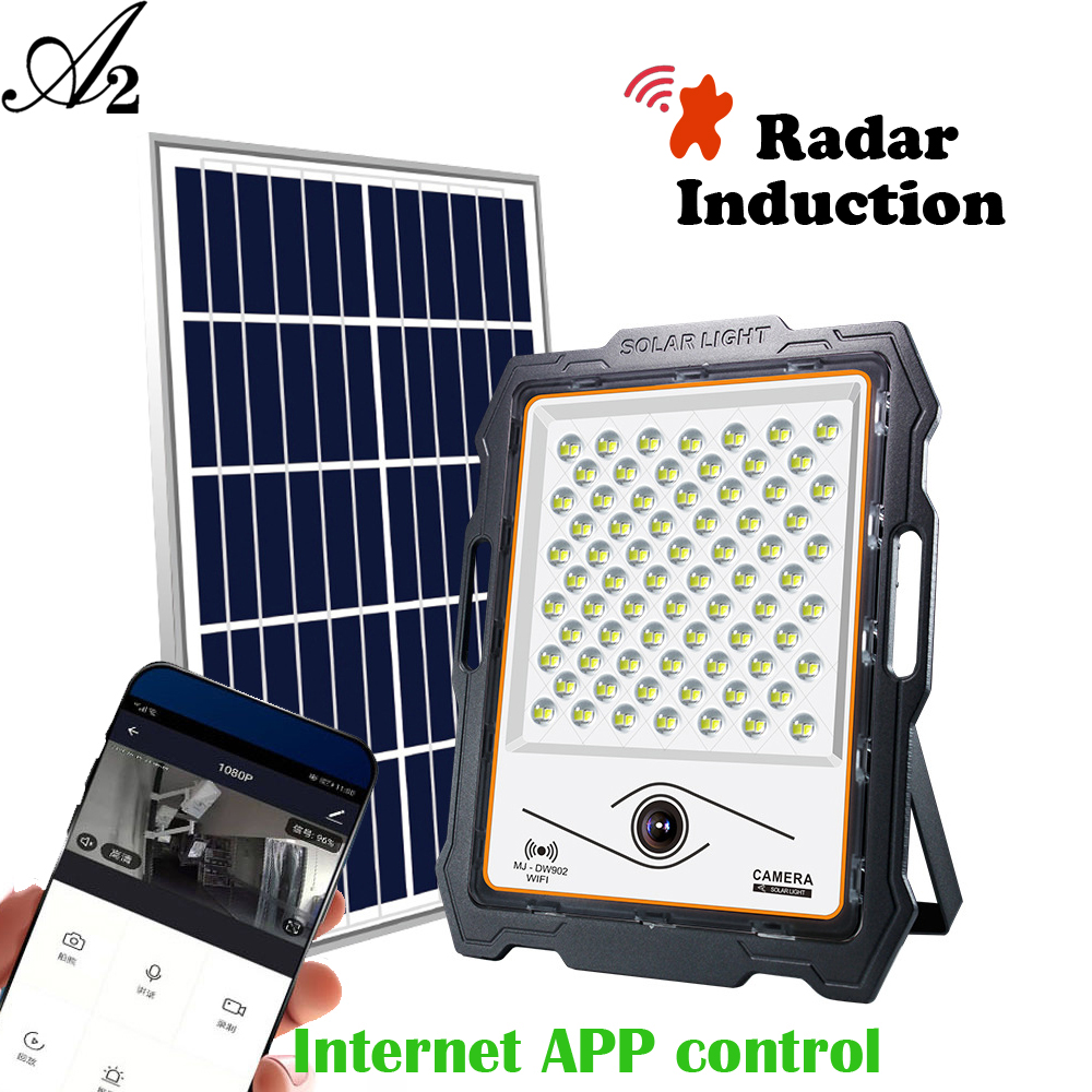 100-400W LED Camera Security Solar Light Home Monitor Lamp Induction Super Bright Big Battery 18 Hours Spotlight Outdoor