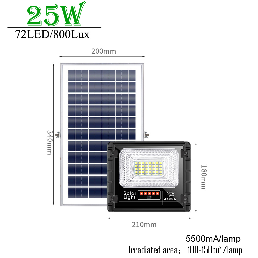 25-40W Solar street Lighting Last 18 hours Spotlight bigger LED solar lamp Super Bright large capacity battery Indicator