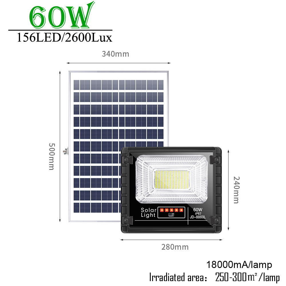 25-40W Solar street Lighting Last 18 hours Spotlight bigger LED solar lamp Super Bright large capacity battery Indicator
