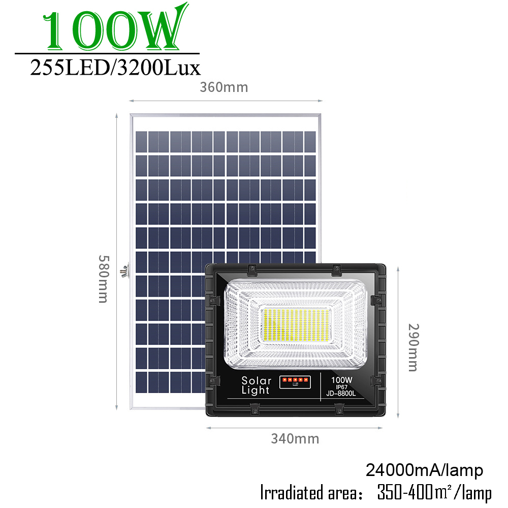 25-40W Solar street Lighting Last 18 hours Spotlight bigger LED solar lamp Super Bright large capacity battery Indicator