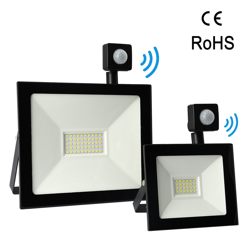 Led Floodlight Motion Sensor Reflector Lamp SpotLight 20 30 50 100W Led Spot light Outdoor AC220V IP66 Projector Light