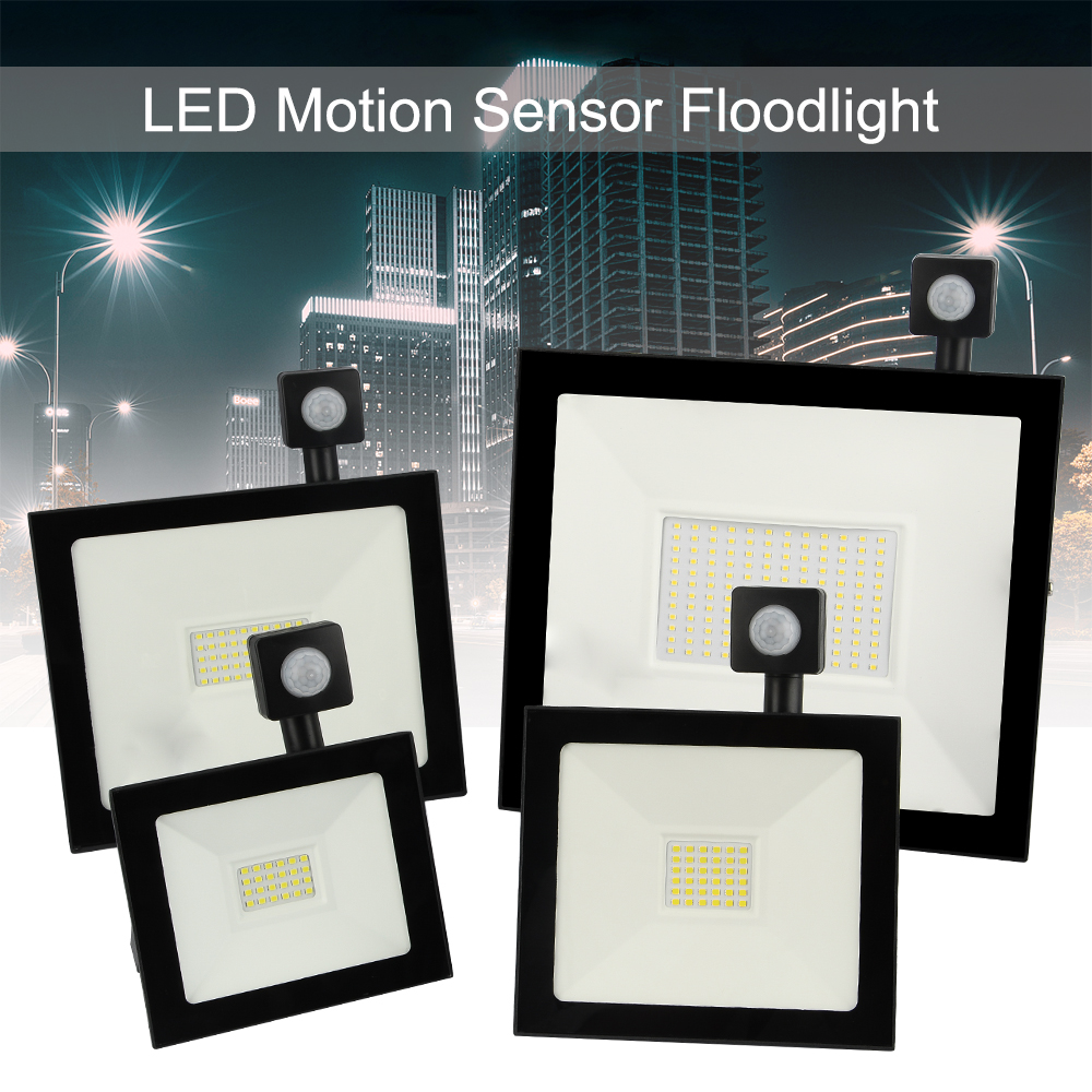 Led Floodlight Motion Sensor Reflector Lamp SpotLight 20 30 50 100W Led Spot light Outdoor AC220V IP66 Projector Light