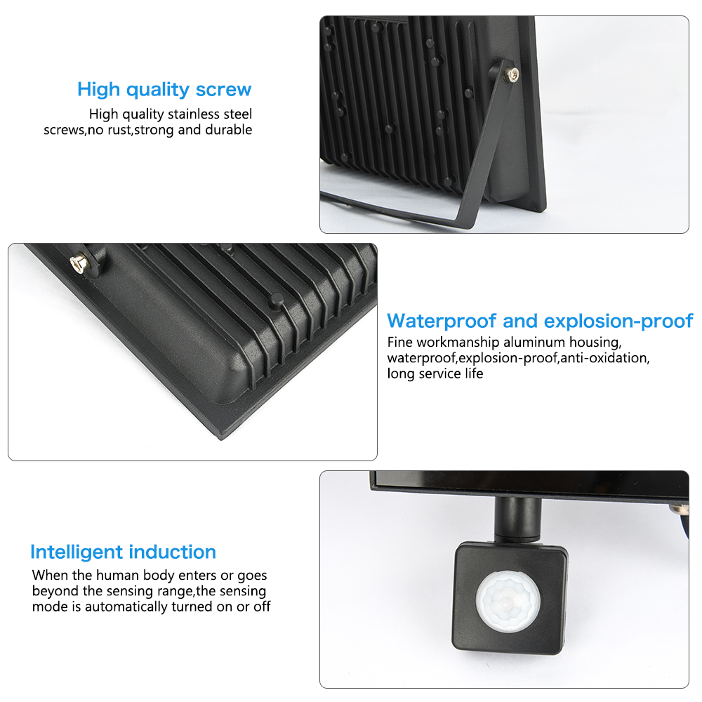 Led Floodlight Motion Sensor Reflector Lamp SpotLight 20 30 50 100W Led Spot light Outdoor AC220V IP66 Projector Light