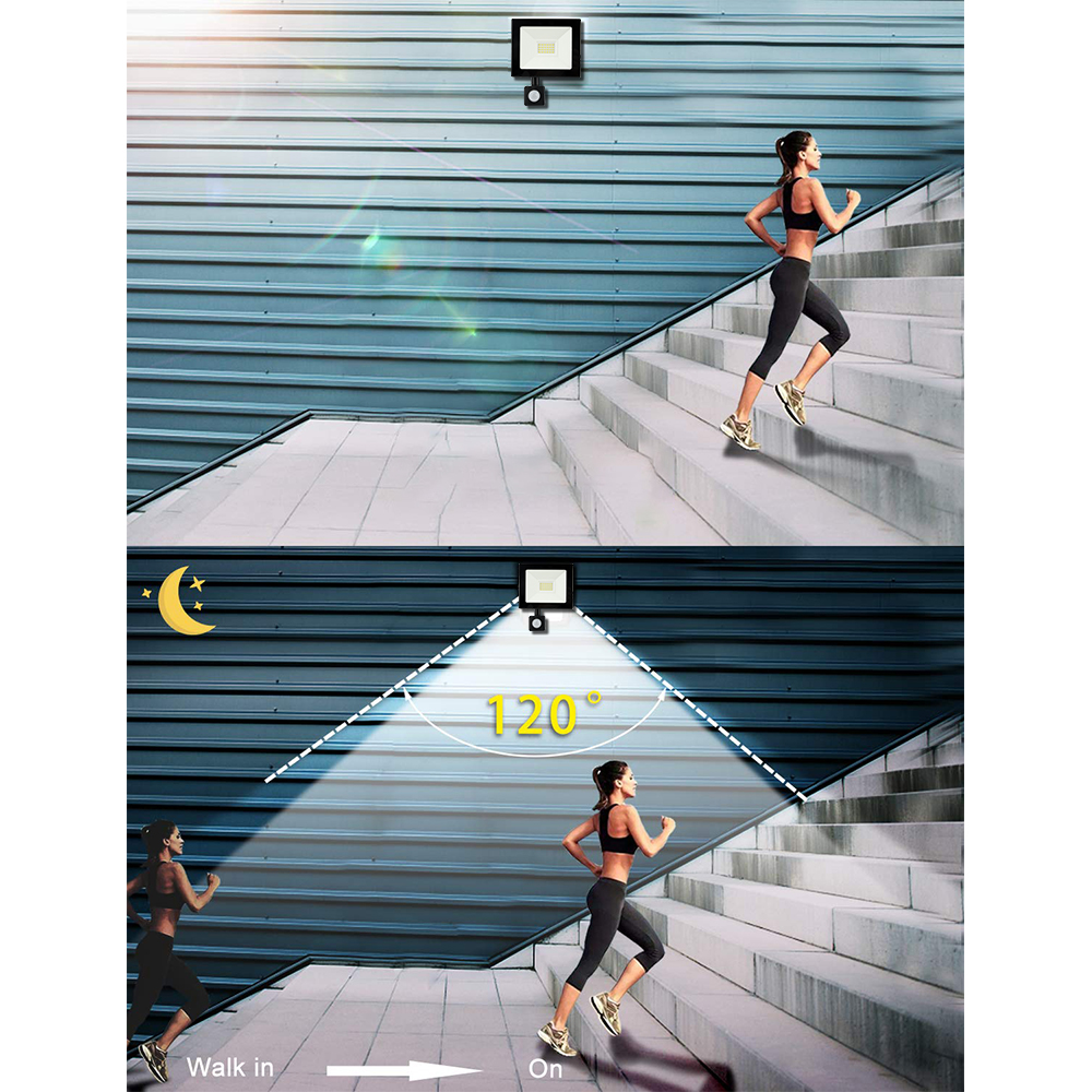 Led Floodlight Motion Sensor Reflector Lamp SpotLight 20 30 50 100W Led Spot light Outdoor AC220V IP66 Projector Light