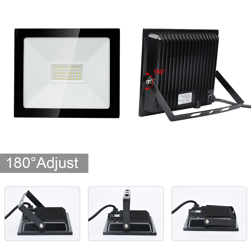 10W 20W 30W 50W 100W Led Flood Light 220~240V Outdoor Spotlight Floodlight Reflector IP66 Waterproof Garden Lighting