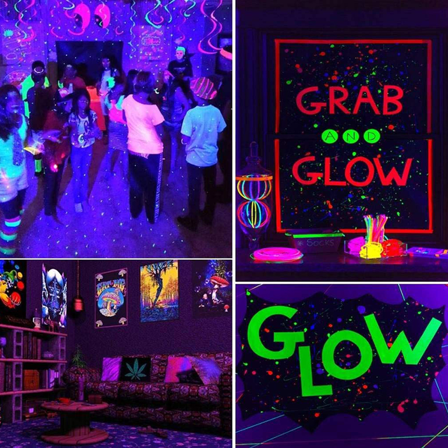 UV LED Floodlight 10W 20W 30W High Power Waterproof Ultra Violet Blacklight DJ Disco Stage Lamp for Christmas Halloween Party