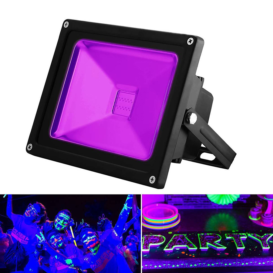 UV LED Floodlight 10W 20W 30W High Power Waterproof Ultra Violet Blacklight DJ Disco Stage Lamp for Christmas Halloween Party