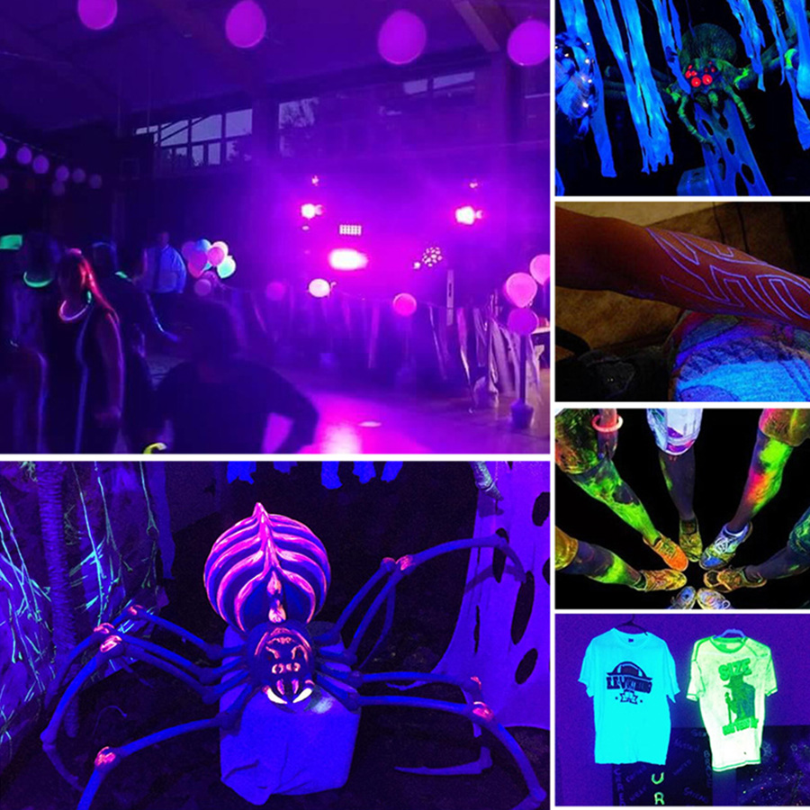 30W 60W AC85-265V UV LED Floodlight IP66 Waterproof Ultra Violet Outdoor Blacklight Stage Light for Halloween Birthday Party