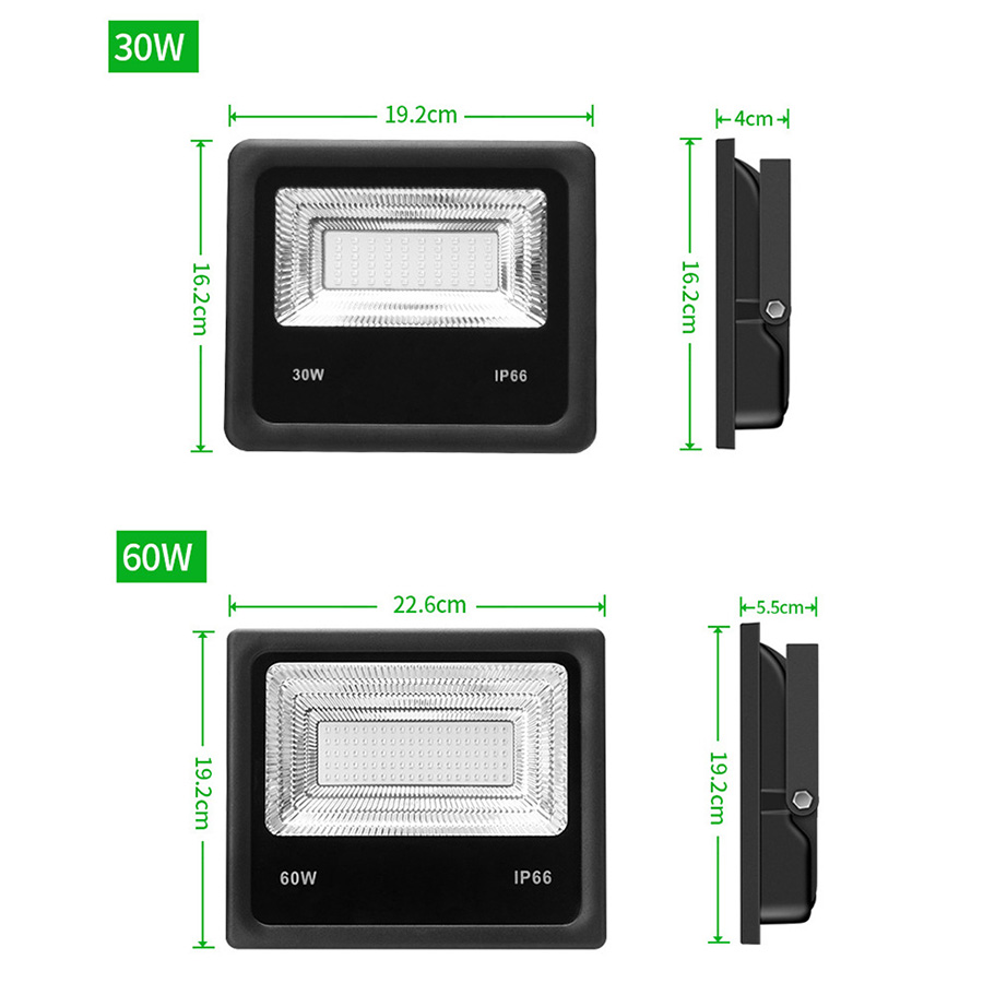 30W 60W AC85-265V UV LED Floodlight IP66 Waterproof Ultra Violet Outdoor Blacklight Stage Light for Halloween Birthday Party