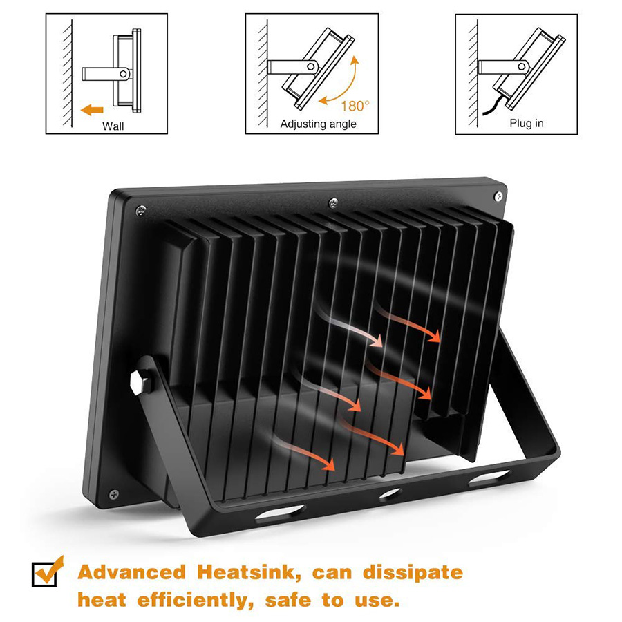 30W 60W AC85-265V UV LED Floodlight IP66 Waterproof Ultra Violet Outdoor Blacklight Stage Light for Halloween Birthday Party
