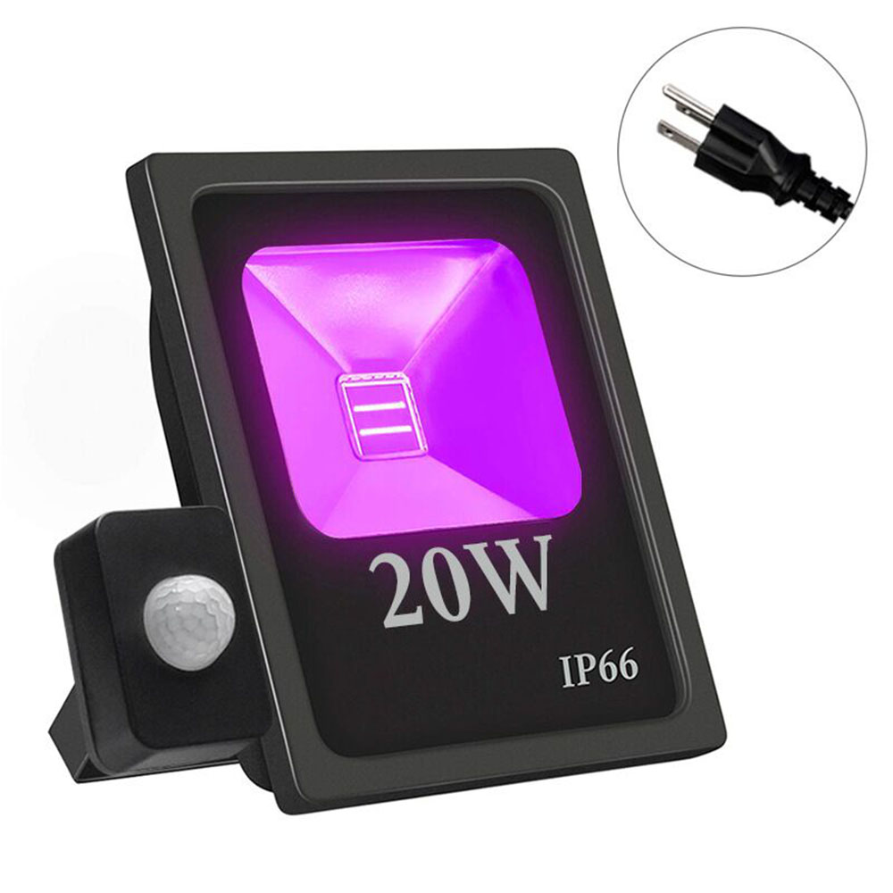 10W 20W 30W 50W UV LED Floodlight with PIR Motion Sensor Waterproof Ultra Violet Black Light Party Disco Neon Stage Lighting