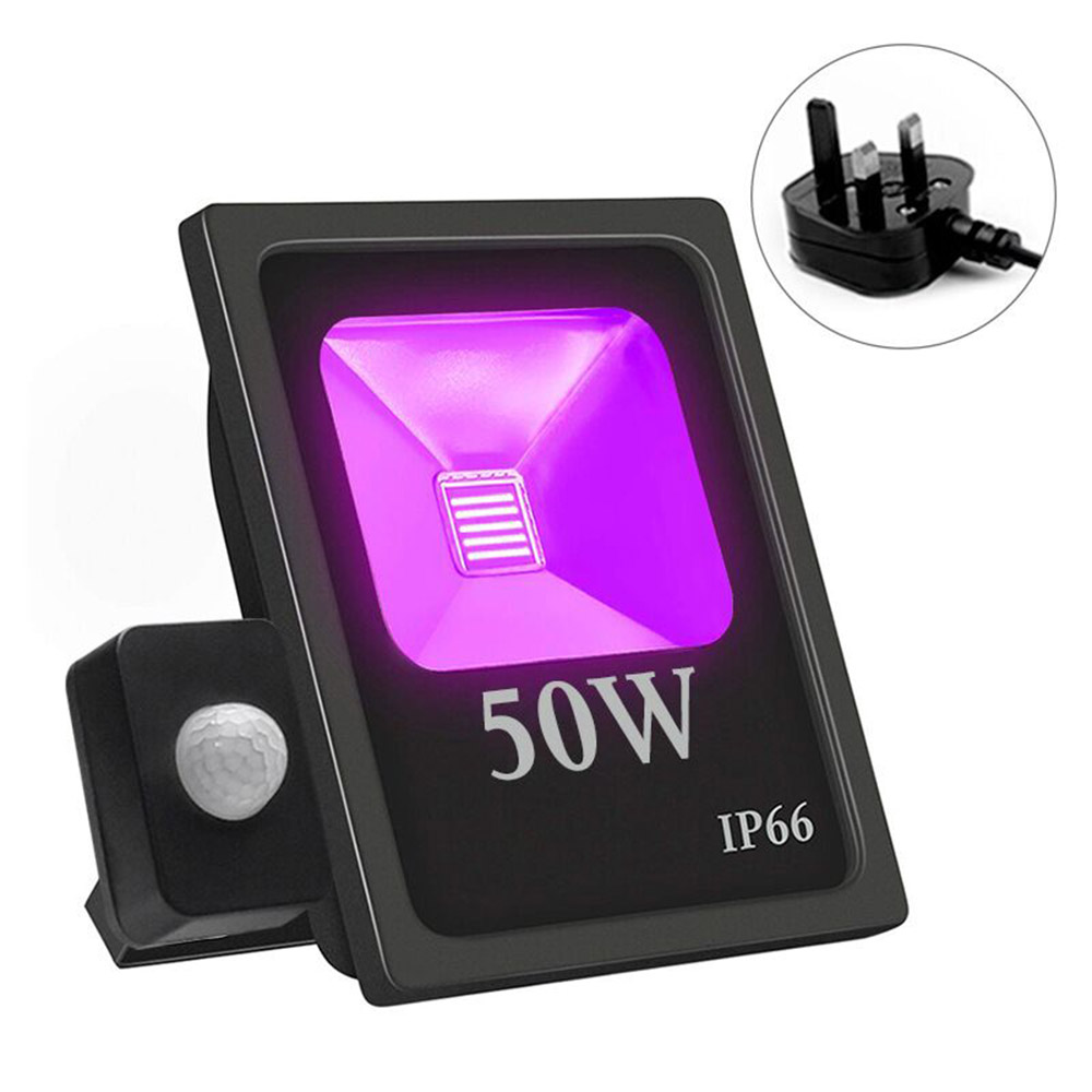 10W 20W 30W 50W UV LED Floodlight with PIR Motion Sensor Waterproof Ultra Violet Black Light Party Disco Neon Stage Lighting