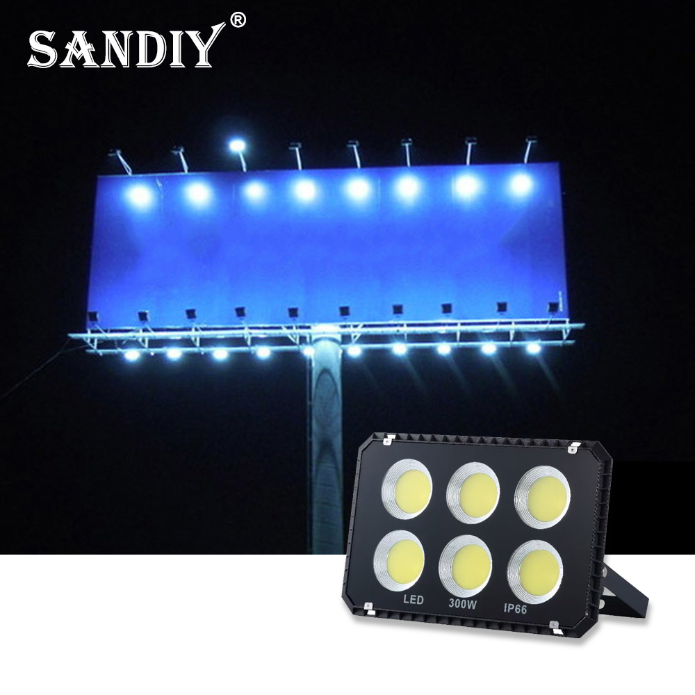 LED Spotlight Outdoor Lighting 100W Projector 200W Floodlight for Building Exterior Garden Patio Doorway Garage Waterproof IP66