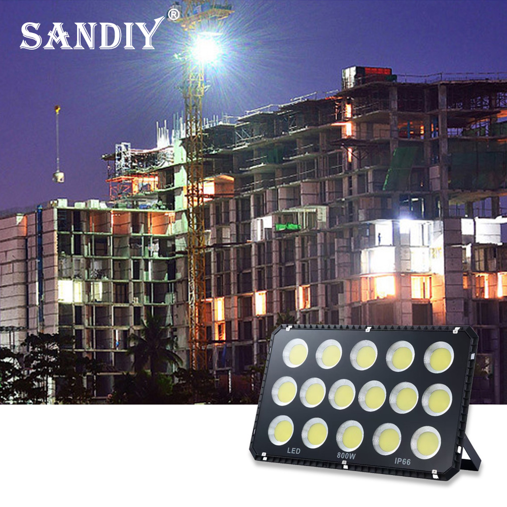 LED Spotlight Outdoor Lighting 100W Projector 200W Floodlight for Building Exterior Garden Patio Doorway Garage Waterproof IP66