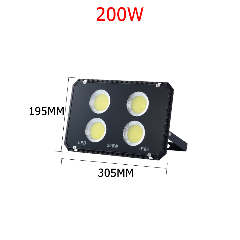 LED Spotlight Outdoor Lighting 100W Projector 200W Floodlight for Building Exterior Garden Patio Doorway Garage Waterproof IP66