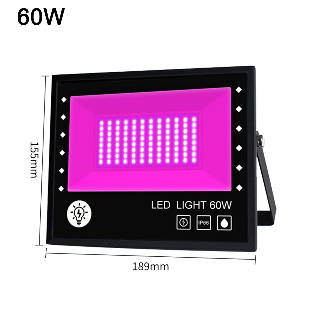 30W 60W 100W UV LED Floodlight Ultraviolet Light AC85-265V IP66 Waterproof LED Black Light Halloween Party Stage Spotlights