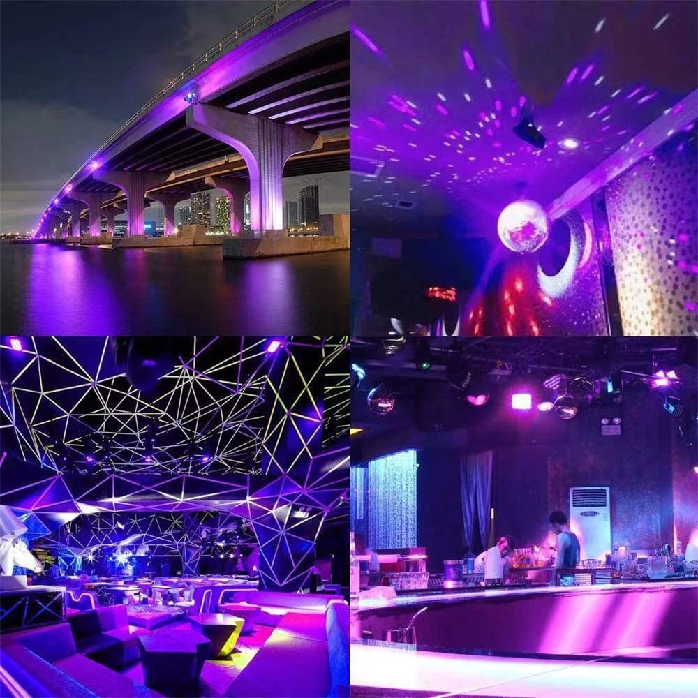 50/100W UV LED Floodlight IP65 Waterproof Ultraviolet Fluorescent Black Lights DJ Disco Stage Night Lamp for Bar Halloween Party