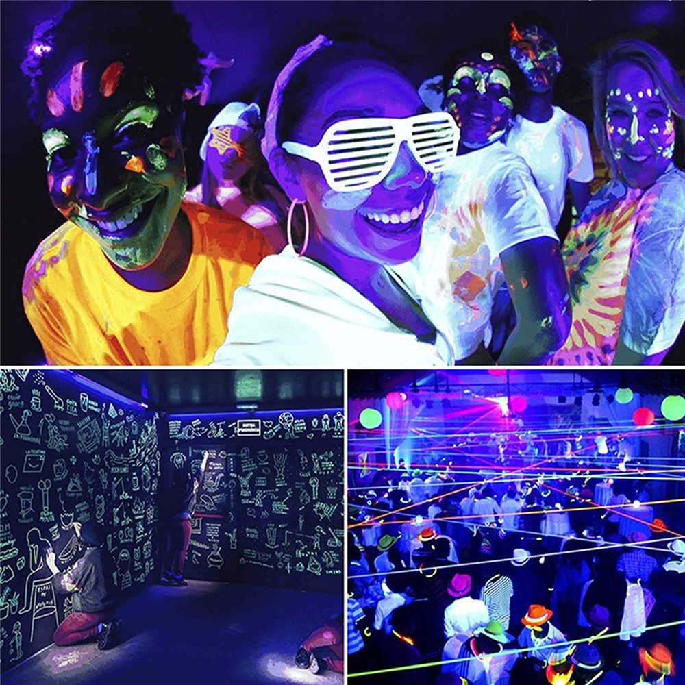 50/100W UV LED Floodlight IP65 Waterproof Ultraviolet Fluorescent Black Lights DJ Disco Stage Night Lamp for Bar Halloween Party