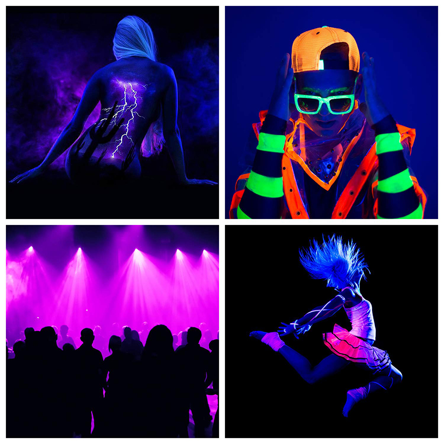 10W 20W 30W 50W UV LED Black Light Floodlight IP66 Waterproof Ultra-Viole Flood Light Stage Light for Halloween Party Curing