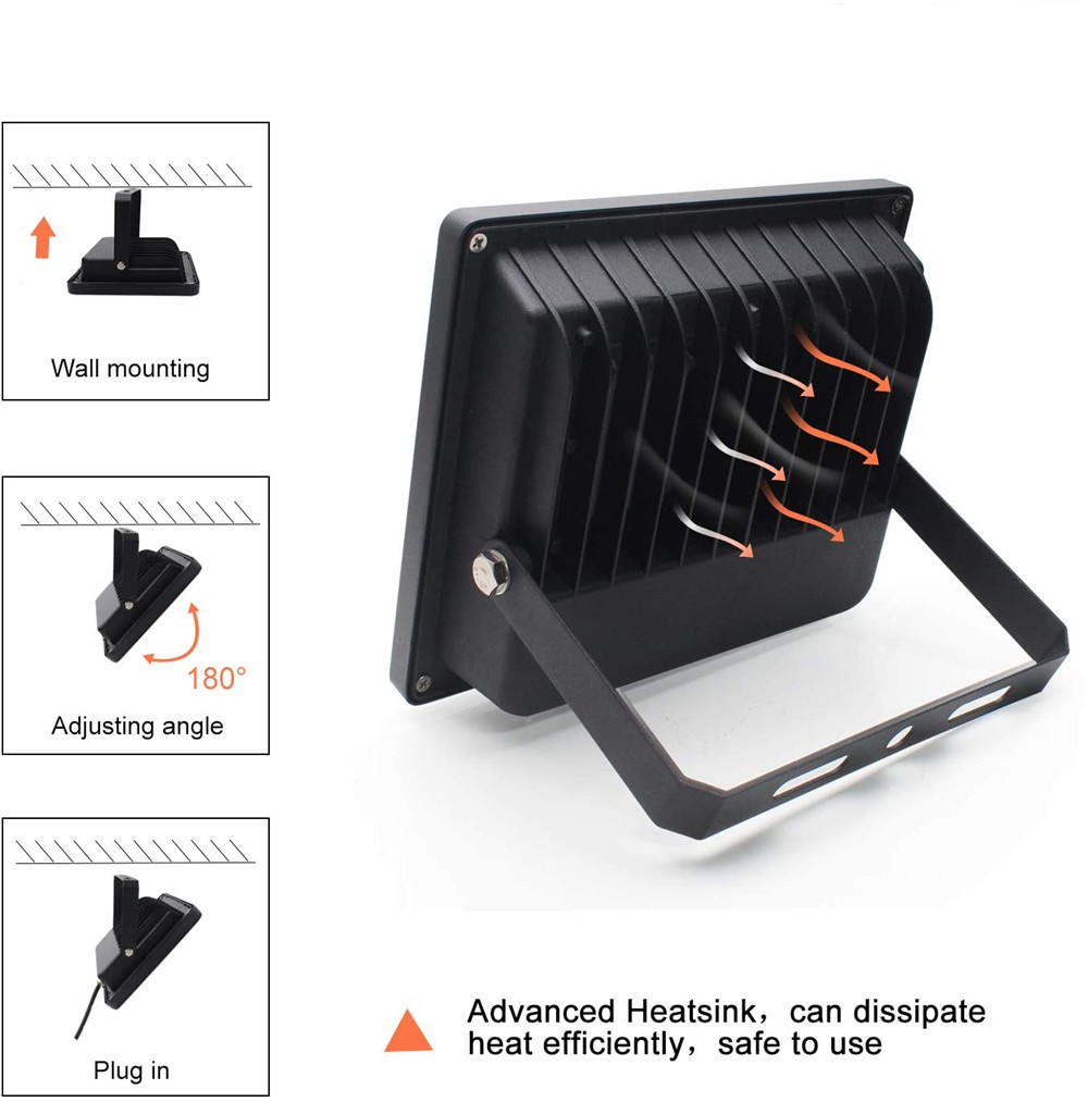 UV LED Black Light 30W 60W Ultraviolet LED Flood light Blacklight IP66 Waterproof Outdoor Stage Light for Bar Dance Party Xmas