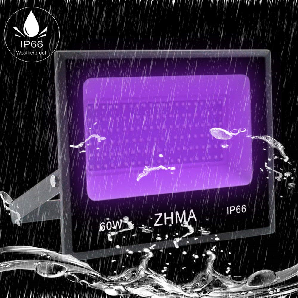 UV LED Black Light 30W 60W Ultraviolet LED Flood light Blacklight IP66 Waterproof Outdoor Stage Light for Bar Dance Party Xmas