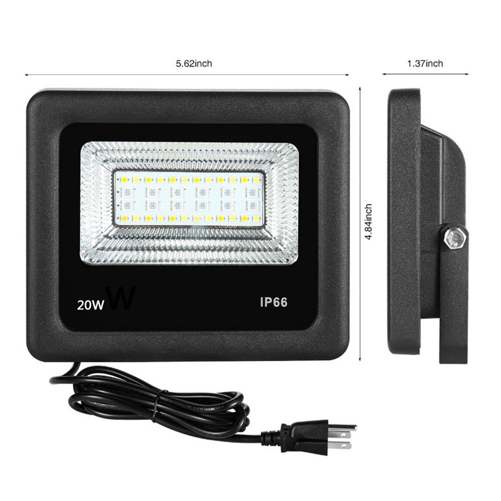 20W RGB Bluetooth LED Flood Lights Outdoor Bluetooth Smart Floodlights 16 Million Colors 20 Modes for Landscape Garden Party