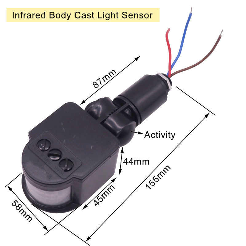 LED PIR Motion Sensor Adjustable Floodlight 20W 60W Waterproof IP65 220V Floodlight Garden Spotlight Outdoor Wall Lamp Spotlight