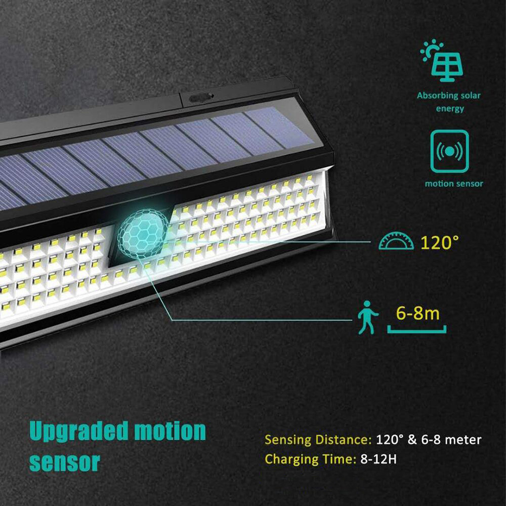 90 LED Solar Light Outdoor Solar Lamp Powered Sunlight PIR Motion Sensor Waterproof Street Lamp for Garden Decoration