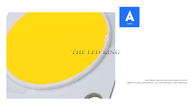 10pcs Round LED COB Chip 12mm Shinning Surface 9V 3W LED Beads for Spot light Downlights Cold White 6000K 11mm Dimate