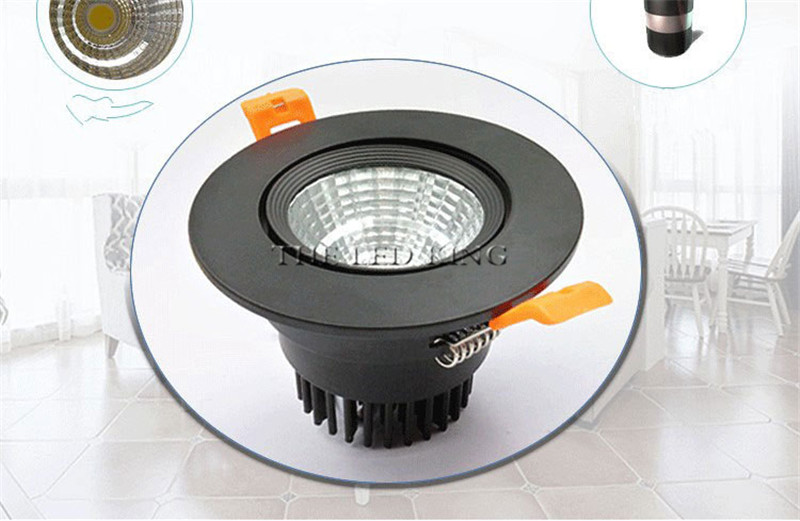 Special Black led spot Mini 5W 7W 9W COB LED Downlight Dimmable Recessed Lamp Light best for ceiling home office hotel 110V 220V