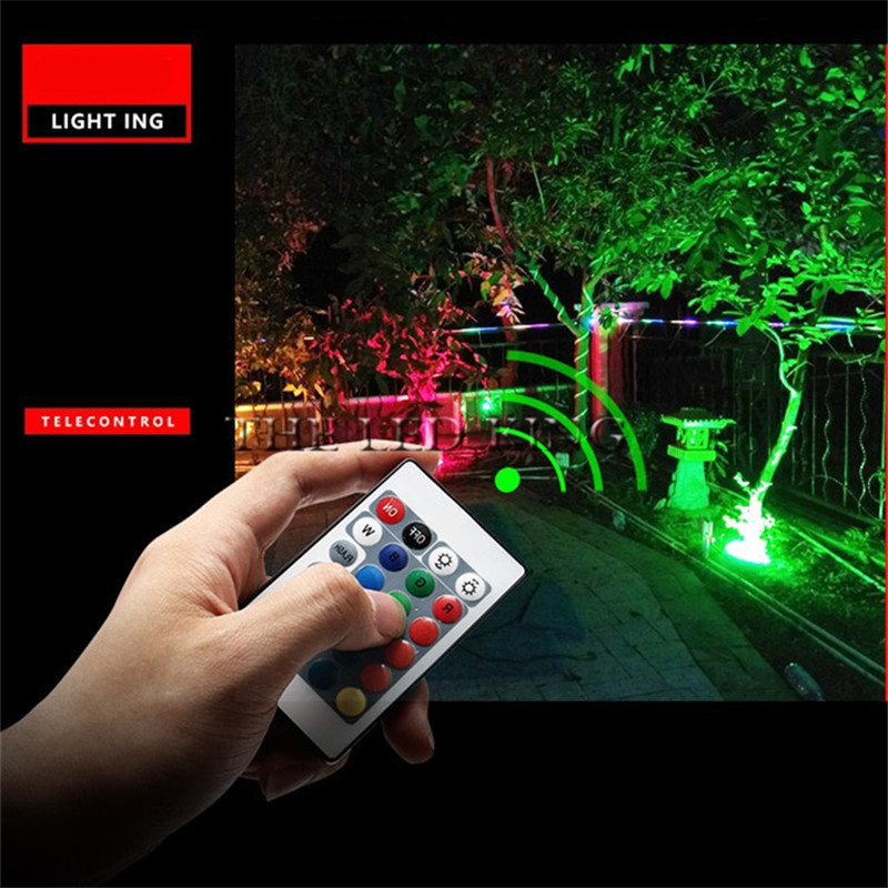10W/30W/50W RGB LED Flood Light 16 Colors Waterproof LED Floodlight Outdoor Spotlight Flashlight with Remote Party Neon Light