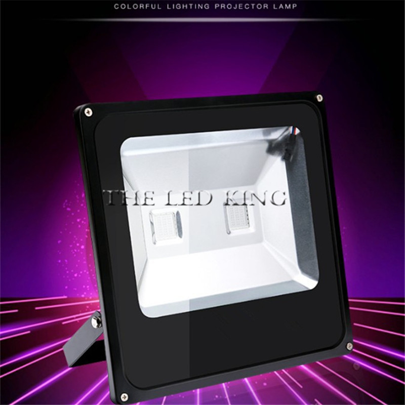 10W/30W/50W RGB LED Flood Light 16 Colors Waterproof LED Floodlight Outdoor Spotlight Flashlight with Remote Party Neon Light