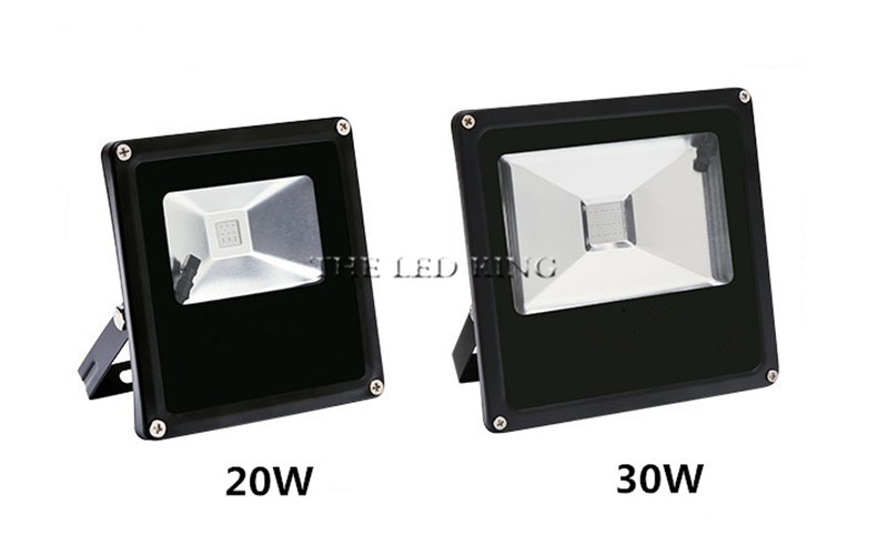 10W/30W/50W RGB LED Flood Light 16 Colors Waterproof LED Floodlight Outdoor Spotlight Flashlight with Remote Party Neon Light