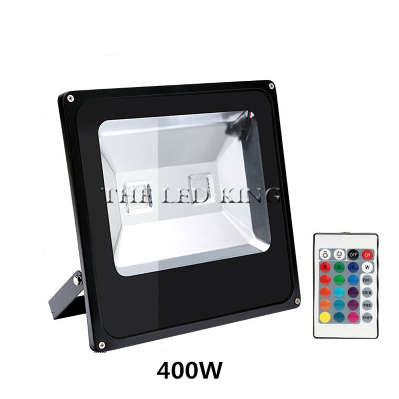 10W/30W/50W RGB LED Flood Light 16 Colors Waterproof LED Floodlight Outdoor Spotlight Flashlight with Remote Party Neon Light